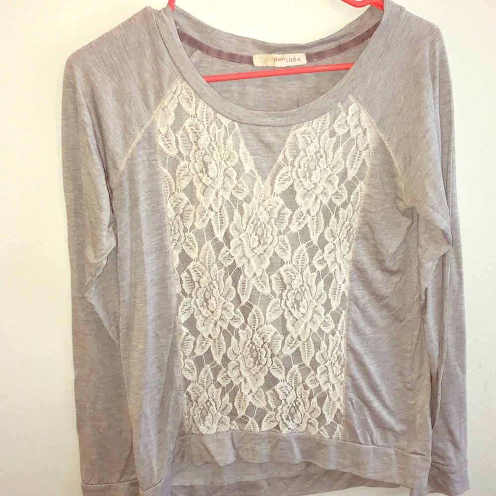 Lace long sleeve top
